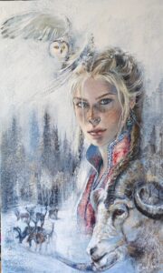 Peinture Krystalli réalisée par Carole Merlin