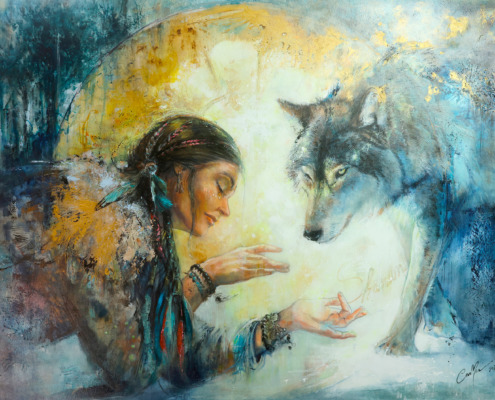 Shanun peinture réalisée par Carole Merlin