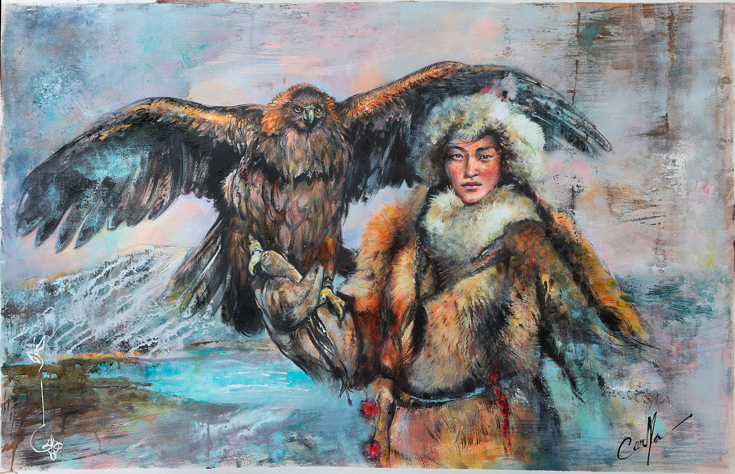 La légende d'Ankünsta - Peinture de Carole MERLIN